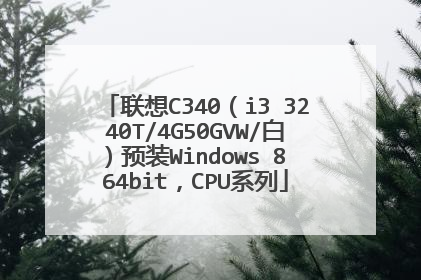 联想C340(i3 3240T/4G50GVW/白)预装Windows 8 64bit,CPU系列