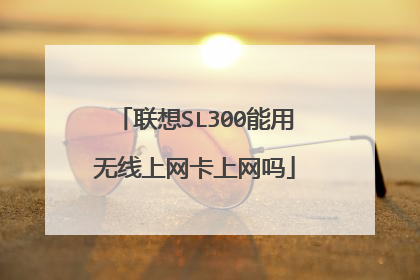 联想SL300能用无线上网卡上网吗