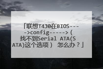 联想T430在BIOS---->config----->(找不到Serial ATA(SATA)这个选项) 怎么办?
