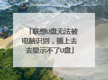 联想U盘无法被电脑识别,插上去去显示不了U盘