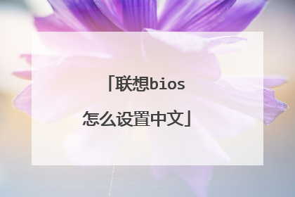 联想bios怎么设置中文