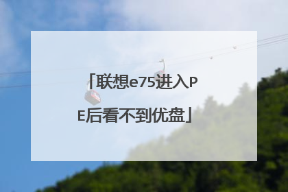 联想e75进入PE后看不到优盘