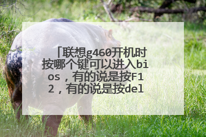 联想g460开机时按哪个键可以进入bios,有的说是按F12,有的说是按del,到底是按哪个键啊?还有说按F2的,