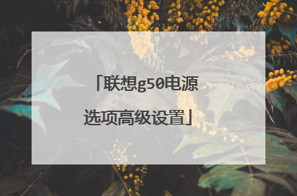 联想g50电源选项高级设置