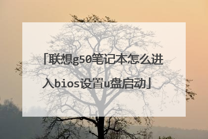 联想g50笔记本怎么进入bios设置u盘启动