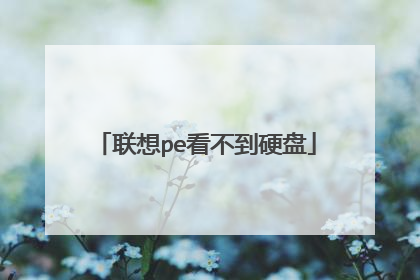 联想pe看不到硬盘