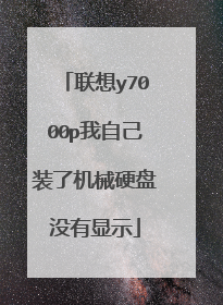 联想y7000p我自己装了机械硬盘没有显示