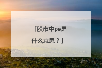 股市中pe是什么意思？