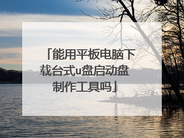 能用平板电脑下载台式u盘启动盘制作工具吗