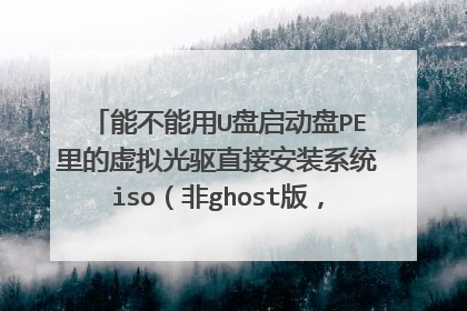 能不能用U盘启动盘PE里的虚拟光驱直接安装系统iso（非ghost版，好像是安装版的）？