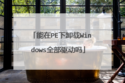 能在PE下卸载Windows全部驱动吗