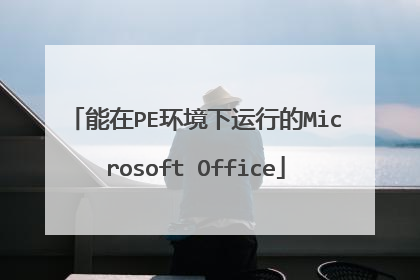 能在PE环境下运行的Microsoft Office