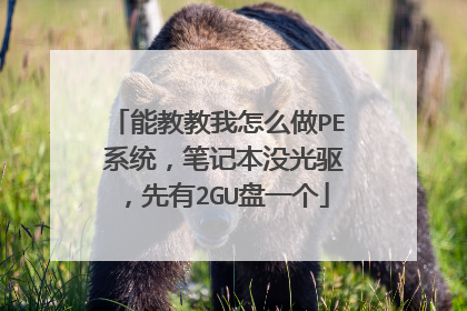 能教教我怎么做PE 系统,笔记本没光驱,先有2GU盘一个