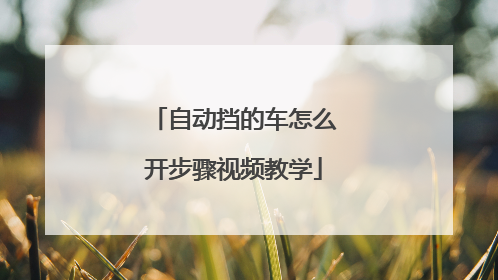 自动挡的车怎么开步骤视频教学