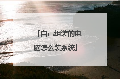 自己组装的电脑怎么装系统