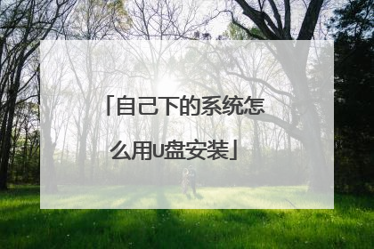 自己下的系统怎么用U盘安装