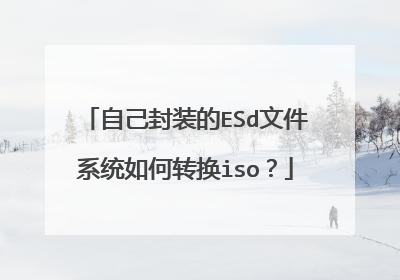 自己封装的ESd文件系统如何转换iso?
