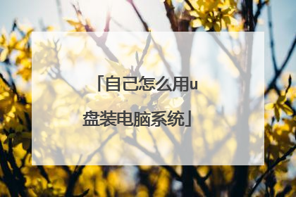 自己怎么用u盘装电脑系统