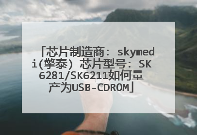 芯片制造商: skymedi(擎泰) 芯片型号: SK6281/SK6211如何量产为USB-CDROM