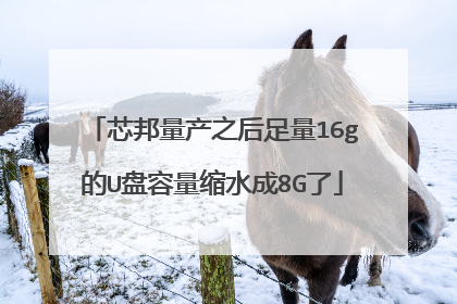 芯邦量产之后足量16g的U盘容量缩水成8G了