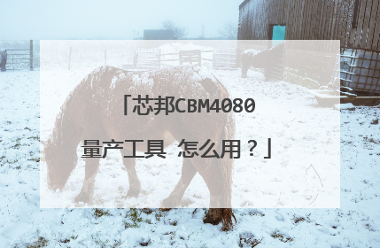 芯邦CBM4080量产工具 怎么用?