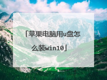 苹果电脑用u盘怎么装win10