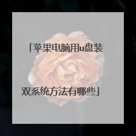 苹果电脑用u盘装双系统方法有哪些
