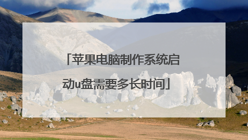 苹果电脑制作系统启动u盘需要多长时间