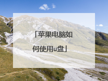苹果电脑如何使用u盘