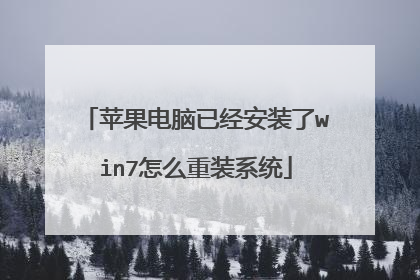 苹果电脑已经安装了win7怎么重装系统