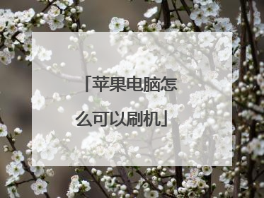 苹果电脑怎么可以刷机