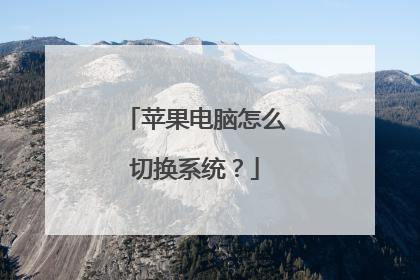 苹果电脑怎么切换系统?