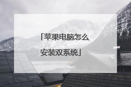苹果电脑怎么安装双系统