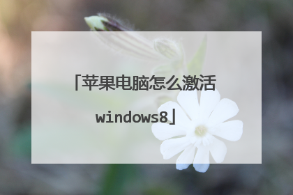 苹果电脑怎么激活windows8