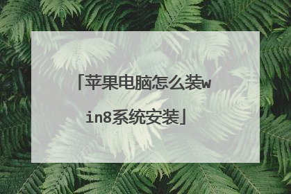 苹果电脑怎么装win8系统安装