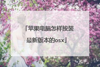 苹果电脑怎样按装最新版本的osx