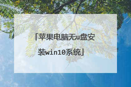苹果电脑无u盘安装win10系统