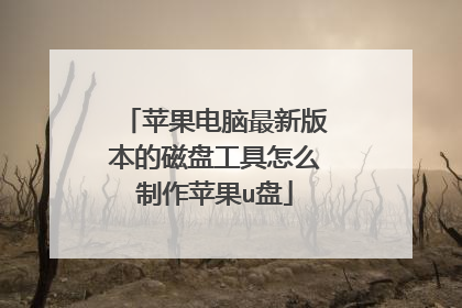 苹果电脑最新版本的磁盘工具怎么制作苹果u盘