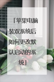 苹果电脑装双系统后如何更改默认启动的系统
