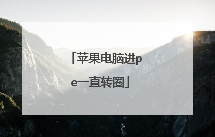 苹果电脑进pe一直转圈