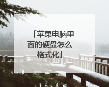 苹果电脑里面的硬盘怎么格式化