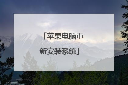 苹果电脑重新安装系统