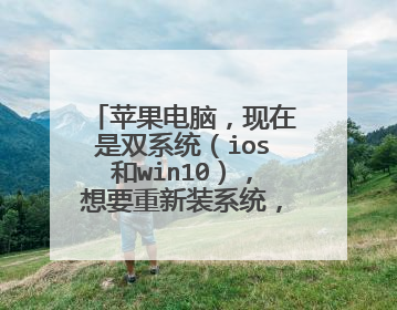 苹果电脑,现在是双系统(ios和win10),想要重新装系统,只装win10,求大神给教程