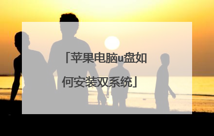 苹果电脑u盘如何安装双系统