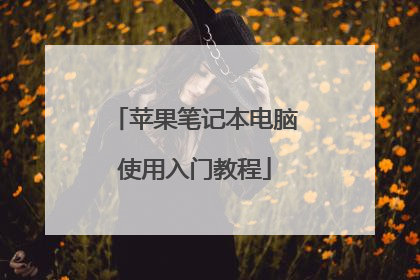 苹果笔记本电脑使用入门教程
