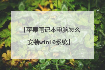 苹果笔记本电脑怎么安装win10系统