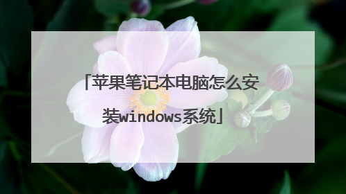 苹果笔记本电脑怎么安装windows系统
