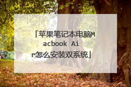 苹果笔记本电脑Macbook Air怎么安装双系统