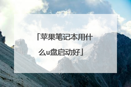 苹果笔记本用什么u盘启动好