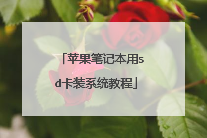 苹果笔记本用sd卡装系统教程